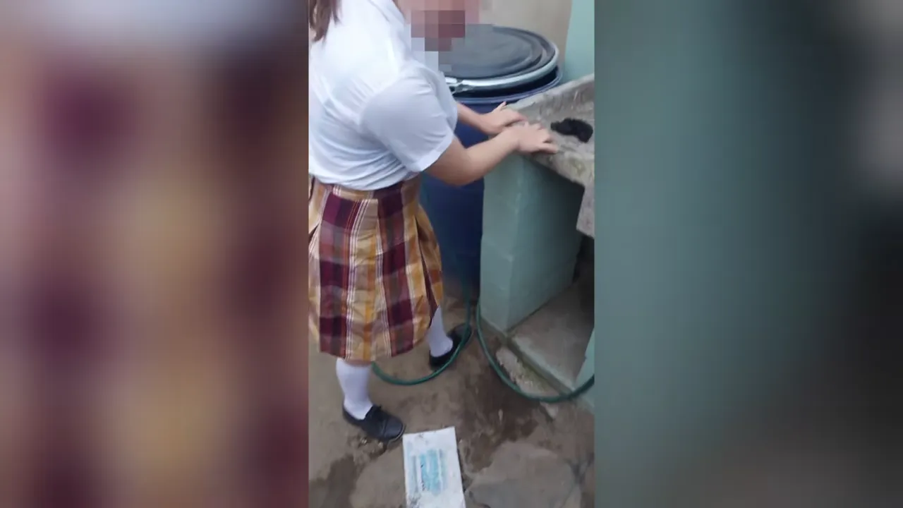 Dad and Step Daughter - I find my stepdaughter home alone washing her